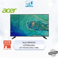 Acer DM431K LCD Monitor (43" 4K UHD / 60Hz / 5MS / Speaker / HDMI / DisplayPort / VGA / 3Y-W)