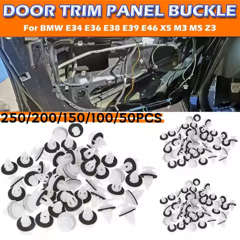 250-50pcs Auto Fastener Clips Car Door Panel Buckle Interior Decor Auto Accessories for BMW E81 E82 