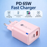 Type C PD USB Fast Charging 65W Charger Head Adapter 65W Fast Charging Micro USB Type C Travel Charg