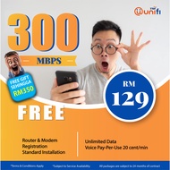 【GILA】UNIFI Home Fiber 300Mpbs Unlimited Data LAJU Tanpa Had | FREE Modem Maxis Fibre Time Fibre Streamyx City Broadband