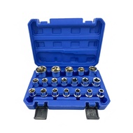 [tenlzsp0bc] 21 Pieces 1/2 Inch Drive Set Maintenance Worker Set Portable Case for Mechanics, Worksh