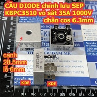 2pcs DIODE BRIDGE SEP KBPC3510 rectifier DIODE iron shell 35A 1000V cos pin 6.3mm KBPC3510W pin kde1