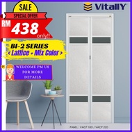 VITALLY Aluminium BI-2 Door / Pintu Lipat Untuk Tandas / Bi fold Toilet Door Custom Made With Design