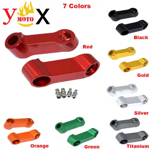 Motorcycle CNC Rear View Mirror Extender Adapter Spacer For SUZUKI SV650 SFV650 DL650 V-STROM GSX140