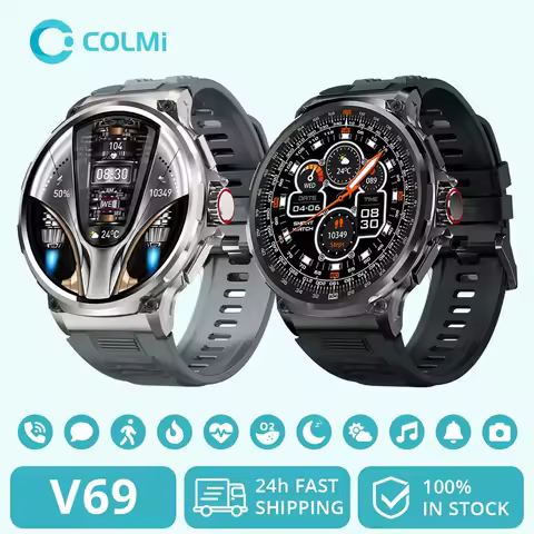 COLMI V69 1.85 Inch HD Bluetooth Call Smart Watch Men Sports Fitness Tracker Heart Monitor 710mAh Sm