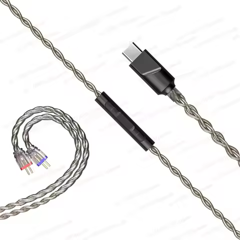 for FiiO LS-TC2 0.78mm 2pin Headphone upgrade Cable Type-C Supports Microphone Voice Calls, DSP Audi