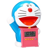 Seiko Clock Alarm Clock Table Clock Character Doraemon Chatting Alarm Digital Temperature Display JF374A Blue 【Direct from Japan】