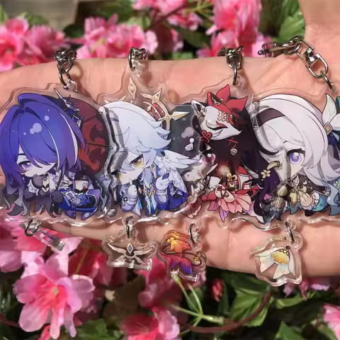 Honkai: Star Rail Robin Aventurine Firefly Acheron Black Swan Keychain Anime Game Accessories Pendan