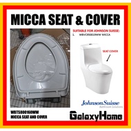 Replacement Elongated Soft Close Seat and Cover for Johnson Suisse Micca One Piece WC - White