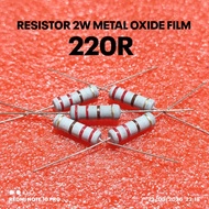 (PER 5 PIECES) 2W 2WATT 220R 220 OHM CF 5% ROHS RESISTOR