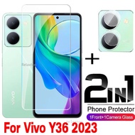 LAYAR Compatible Tempered Glass Screen Protector for Vivo Y36 4G Vivo Y36 5G 2 in 1 Package