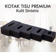 Premium Synthetic Leather Tissue Box - ZJ007 - OR