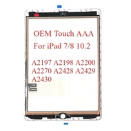 OEM AAA Glass Touch Screen Digitizer Frame Sticker For iPad 7 8 10.2  A2197 A2198 A2200 A2270 A2428 