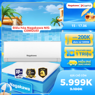 Điều hòa 1 chiều inverter 9000BTU - 1HP Nagakawa NIS-C09R2U51 bảo hành 10 năm