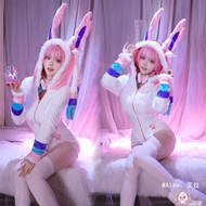Explosive Rabbit Plush Fairy Eevee Cosplay Female Cute Cartoon Anime Soft Cute Pink White Costume