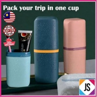 2 in 1 Household Portable Toothbrush Case Dental Cask Rinse Cup Travel Kit Storage Toothpaste Holder