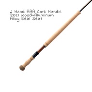 Great texture New Custom 12ft for Carbon Fiber 4 Section Portable Spey Fly Fishing Rod with Cork Han