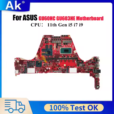 GU603HE Laptop Motherboard For ASUS ROG Zephyrus M16 GU603HE GU60HC GU603 Mainboard W/ 11th Gen i5 i