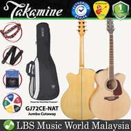 Takamine GJ72CE-NAT Jumbo Cutaway Solid Spruce Top Acoustic Electric Guitar with Bag - Natural (GJ72