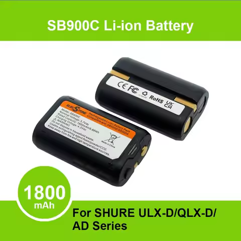 SB900C battery 3.7 1800mAh 14 hours battery life compatible with SB900B/SB900A for SHURE ULX-D QLX-D