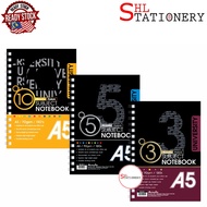 MASTER PRINT A5 University Subject Notebook 3 / 5 / 10 Unique Coloured PP Paper 70gsm 120 Sheets