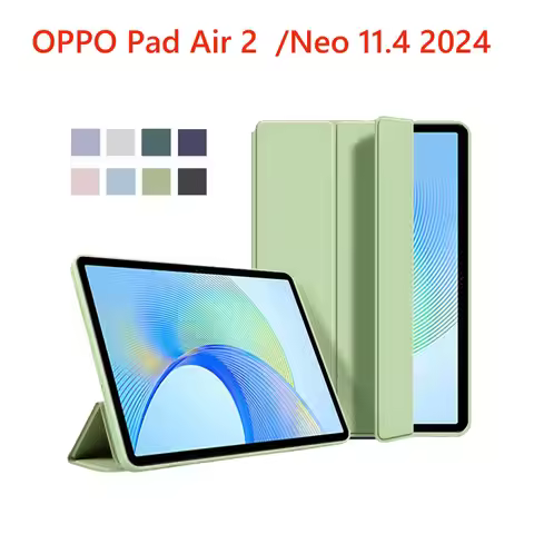 For OnePlus Pad Go 11.4 Inch Case Folding Stand Magnetic Soft Silicone Back Cover For Oppo Pad Air 2