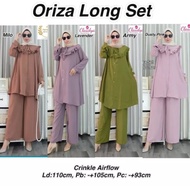 PROMO!!! BEST SELLER...setelan long tunik crinkel wanita bahan katun crinkel setelan rayon crinkle i
