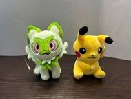 寶可夢絨毛胸章精靈球盲盒-新葉喵&比卡超