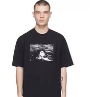 Acne Studios New Style Behind Letter Printing Art Print Round Neck Loose Short-Sleeved T-Shirt Men W