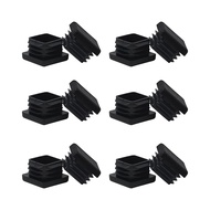[PIA Store] Selected1000Pcs 1 Inch Square Tube End Cap Plastic Plugs Tube End Caps Post Pipe Cap Cov