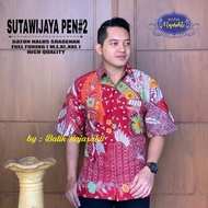 KEMEJA KATUN Sutawijaya Pen 2 Latest Short Sleeve Batik Shirt - Primisima Cotton Material RS008