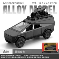 Tesla Pickup Camper Rừng Mô Phỏng Hợp Kim Du Lịch Mô Hình Xe Máy Nhỏ Chống Rơi Cho Trẻ Em Đồ Chơi Xe