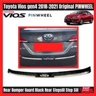 Toyota Vios gen4 2018-2021 Original PINWHEEL Rear  Stepsill Step Sill Bumper Guard Black Rear