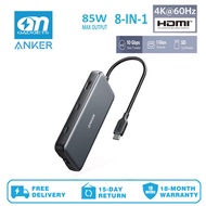 Anker A8383 PowerExpand 8-in-1 USB C Adapter, with 100W PD 4K 60Hz HDMI Port, 10Gbps USB C, Ethernet