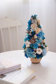 不凋永生花聖誕樹旋轉音樂盒-天空之城 生日禮物