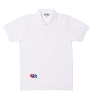 PLAY CDG Men INVADER Polo Shirt White AZ-T336-051