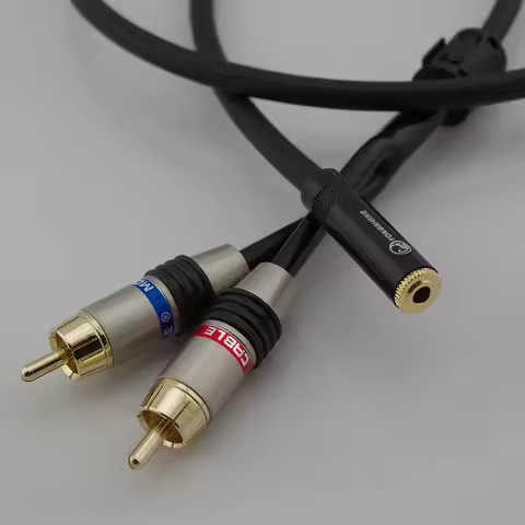 HIFI RCA Cable 2RCA to 3.5 Audio Cable RCA 3.5mm Jack RCA AUX AUDIO Cable for Amplifier Headphone Sp
