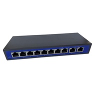[svzfjuv] 9 Port 10/100Mbps 8 POE Port & 2 Uplink Power Over Ethernet Switch Adapter New