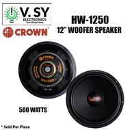 Original 2024 Crown HW-1250 12 Inches 500 Watts Woofer Speaker HW1250