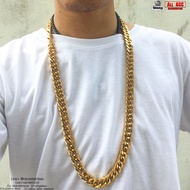 สร้อยคอโซ่ ทองใหญ่SS 12มิล 12MM ยาว80เซน สแตนเลสแท้ สร้อยโซ่ โซ่สร้อยคอ necklace stainless 316l