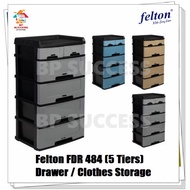 Felton FDR 484 5 tiers Storage Clothes Cabinet Drawer Wardrobe