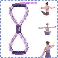 WISHAWEO 8-Line Puller, Silicone Rope 10/15/20 Pounds Resistance Yoga Tensioner, Portable Multi-func