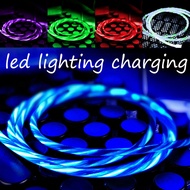 Elaine_liew666 LED Light Flowing Visible USB Charger Charging Cable Cord for iPhone 8 7 6 X/XS Samsu