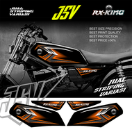 Stiker Motor YAMAHA RX KING New Variasi CARBON Racing Striping Sticker Lis Aksesoris Original Costum