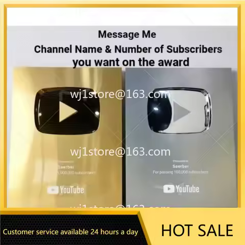 Custom Gold Creator Award Trophy, Personalized Plaque for YouTube Streamers & Content Creators - Cha