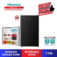 Hisense Single Door Fridge (110L) RR120D4ABN1 / Refrigerator / Peti Sejuk 1 Pintu