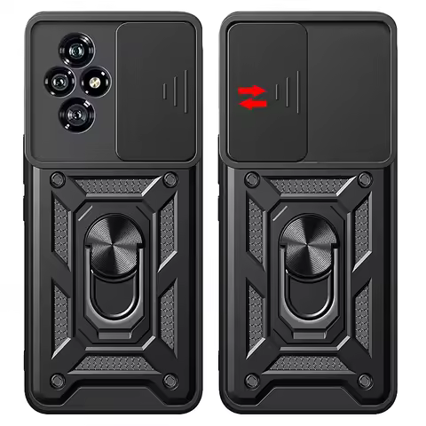 Armor Shockproof Case For Honor 200 Lite 200Pro Magnetic Ring Holder Slide Lens Cover For Honor 200 