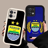 HK-2 AING PERSIB Football Club Shockproof Casing for Black and White Silicone OPPO Reno Find 7 X5 8 