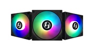 LIANLI ST120-3B Case Fan, Black, 4.7 inches (120 mm), 3 ARGB Fans, Fan Controller, Fan Hub Included