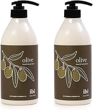 IBI Mineral Oil Free Daily Moisturizing Lotion Hand and Body Lotion For Dry Skin Made In Korea , 2 Pump Bottle (Olive, 25.4 oz-750ml)